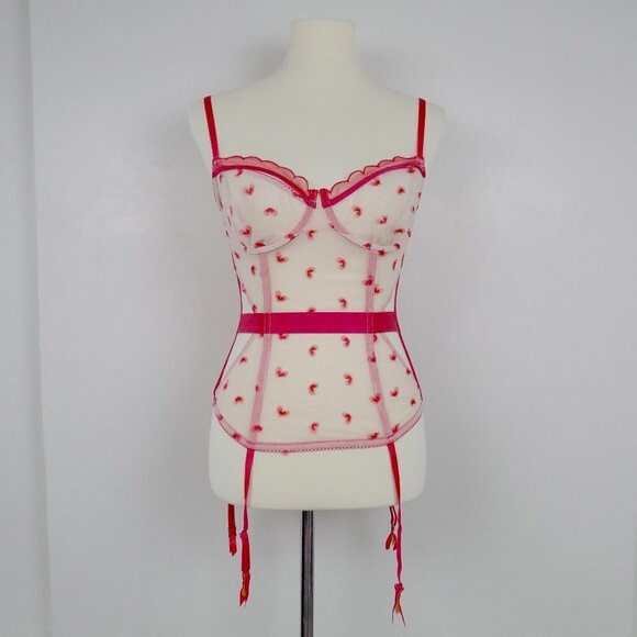 nwt VS very sexy sheer lace up corset bustier top - Picture 9 of 9